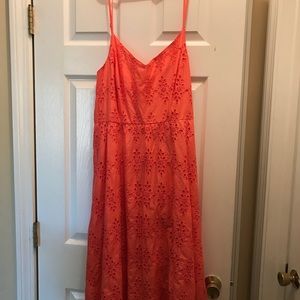 Coral sun dress